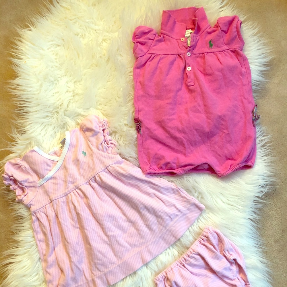 Ralph Lauren Pink Baby Summer Set